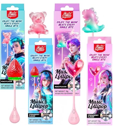 Amazon.com : Candy Master Music Lollipop design shaped in Bear